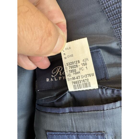 Ralph Lauren Mens Two-Button Blazer Silk Wool Blend Sport Coat Jacket Size 42R - Picture 5 of 9